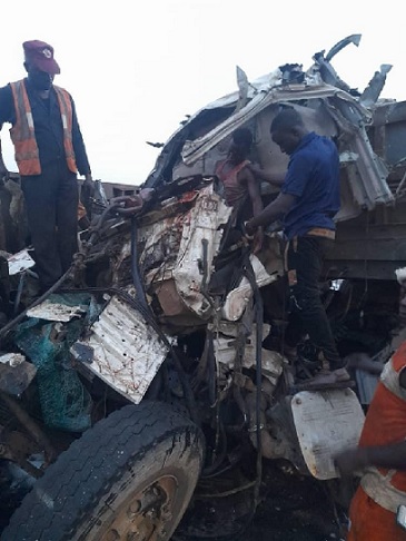 Six killed as commercial bus catches fire near Kara bridge in Lagos ...