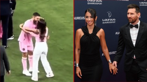 Lionel Messi’s wife mistakenly hugs wrong man thinking it’s her husband ...