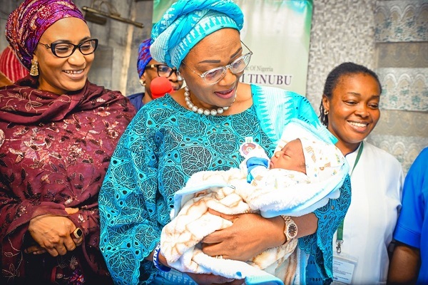 First Lady Remi Tinubu Receives The First Baby Born In 2024 In Abuja   First Baby 2024 