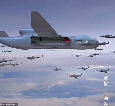 China unveils giant drone mothership capable of launching 100 kamikaze ...
